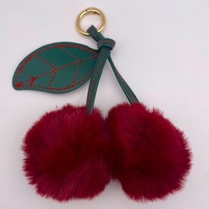 WINE RED | Cherry Pom-Pom | Bag Charm | Keychain (Brand New!) 💘